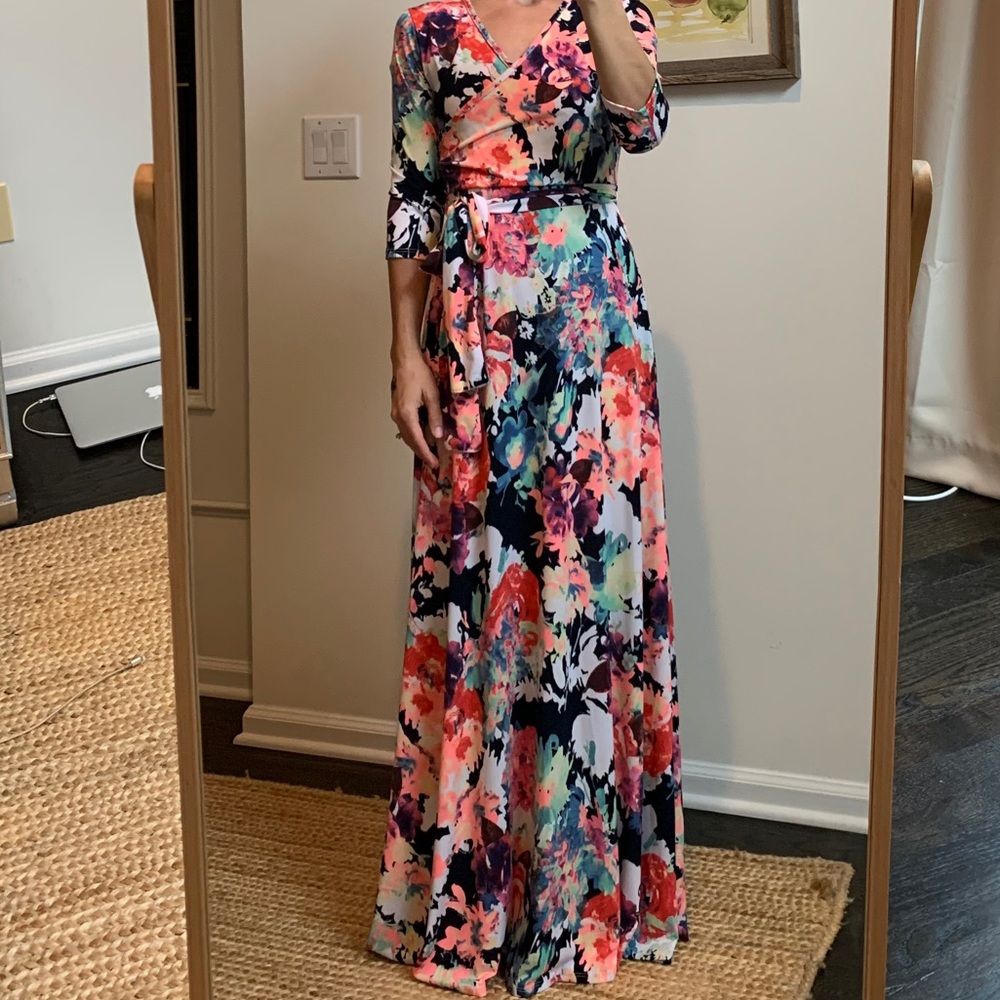 Pink Blush floral maxi